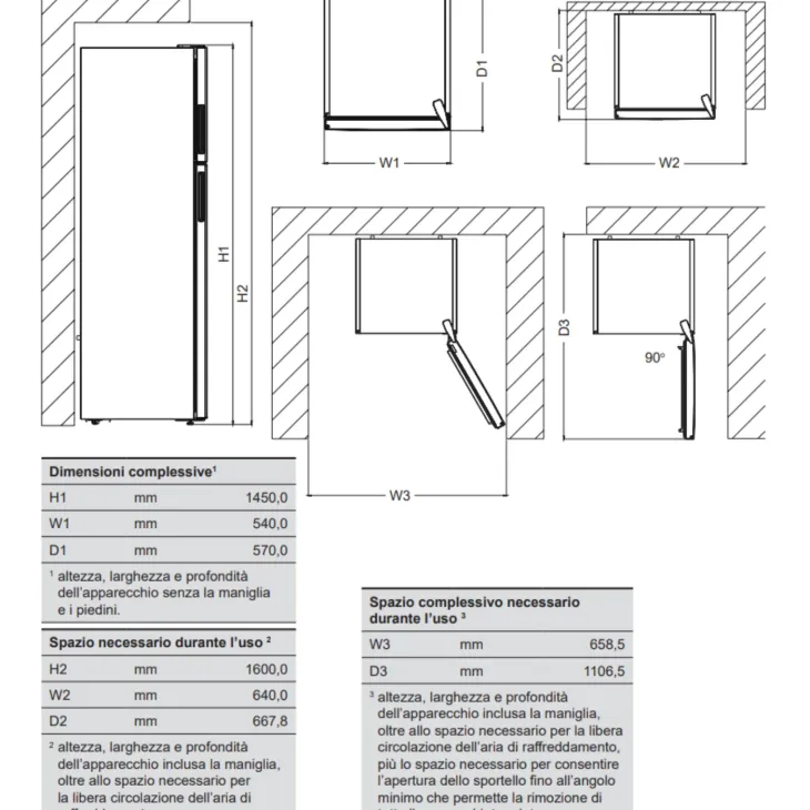Frigorifero 230L libera installazione doppia porta grigio Atlantic