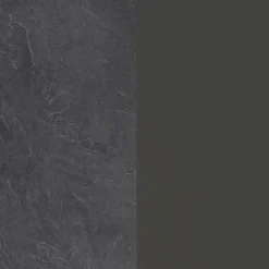 Isola cucina centrale 155x90cm 3 ante antracite opaco con piano grigio effetto pietra Gourmet