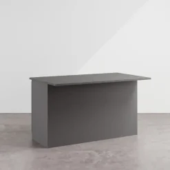 Isola cucina centrale 155x90cm 3 ante antracite opaco con piano grigio effetto pietra Gourmet