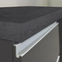 Isola cucina centrale 125x90cm antracite piano grigio pietra Gourmet
