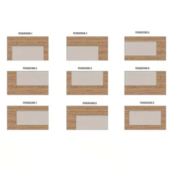 Isola cucina centrale 130x90cm 2 ante bianco lucido piano rovere chiaro Olmo