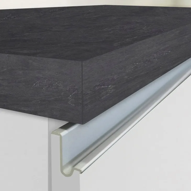 Isola cucina centrale 200x90 cm 4 ante bianco piano grigio pietra Gourmet