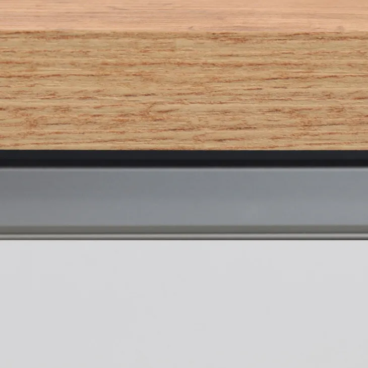 Isola cucina centrale 200x90 cm 4 ante 4 cassetti bianco piano rovere Gourmet