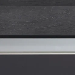 Isola cucina centrale 200x90 cm 4 ante 4 cassetti antracite piano grigio pietra Gourmet