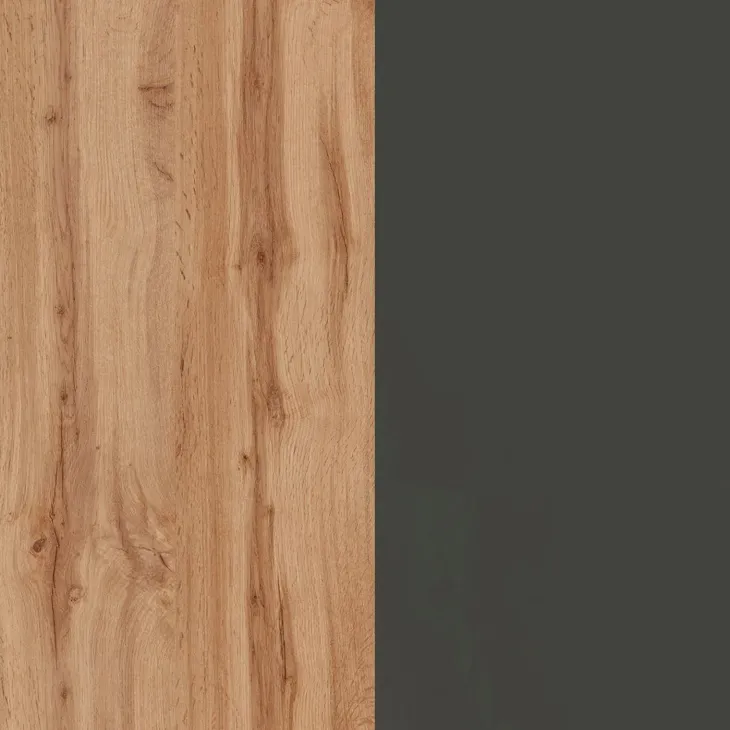 Isola cucina centrale 160x90 cm 2 ante antracite piano rovere Gourmet