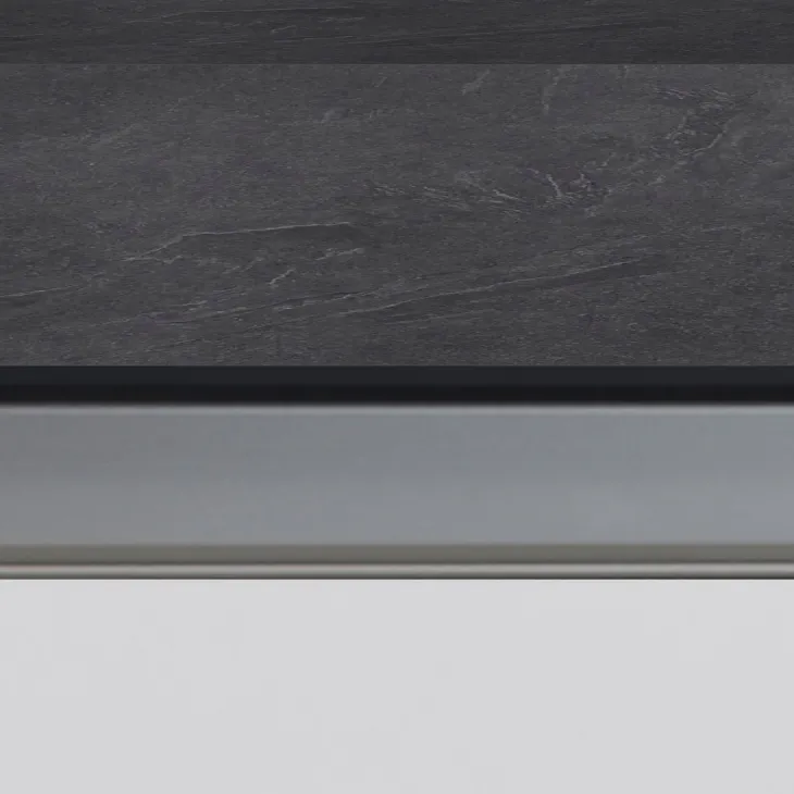 Isola cucina centrale 160x90 cm 2 ante 2 cassetti bianco piano grigio pietra Gourmet