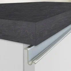 Isola cucina centrale 160x90 cm 2 ante 2 cassetti bianco piano grigio pietra Gourmet
