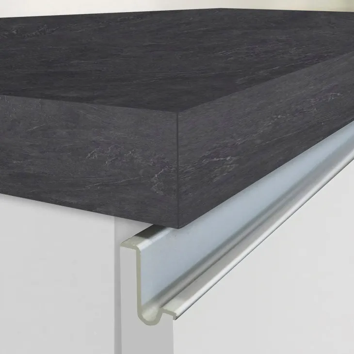 Isola cucina centrale 160x90 cm 2 ante 2 cassetti bianco piano grigio pietra Gourmet
