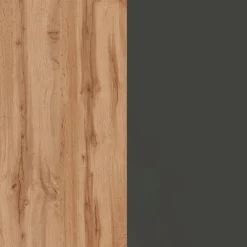 Isola cucina centrale 160x90 cm 2 ante 2 cassetti antracite piano rovere Gourmet