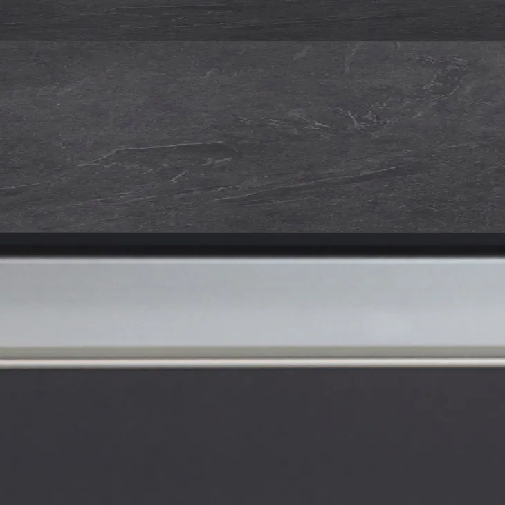 Isola cucina centrale 160x90 cm 2 ante 2 cassetti antracite piano grigio pietra Gourmet