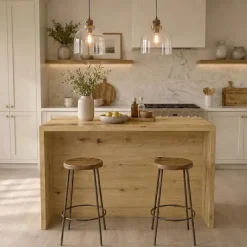 Isola cucina centrale 128x80 cm moderna rovere Dalia