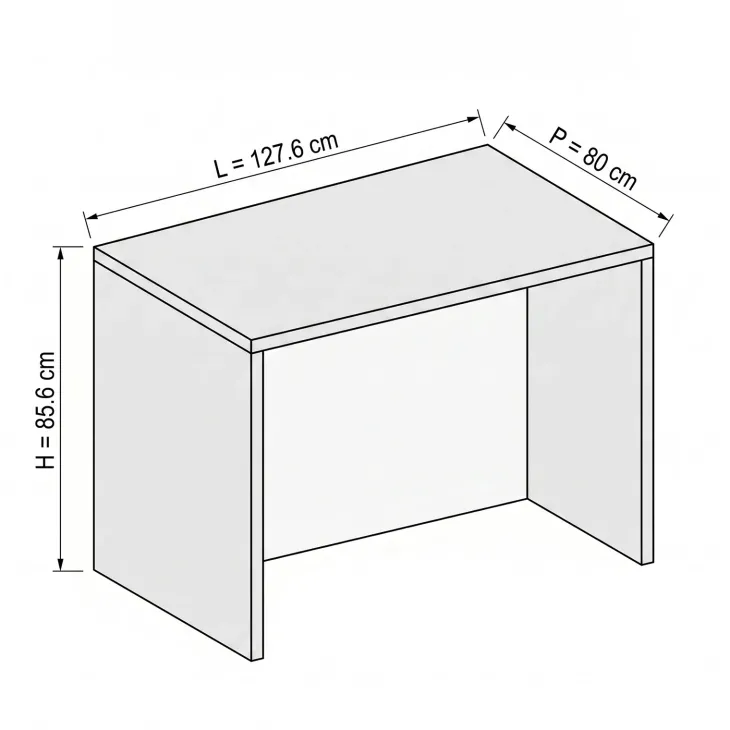 Isola cucina centrale 128x80 cm moderna rovere Dalia