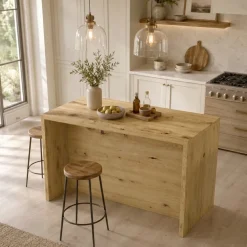 Isola cucina centrale 128x80 cm moderna rovere Dalia