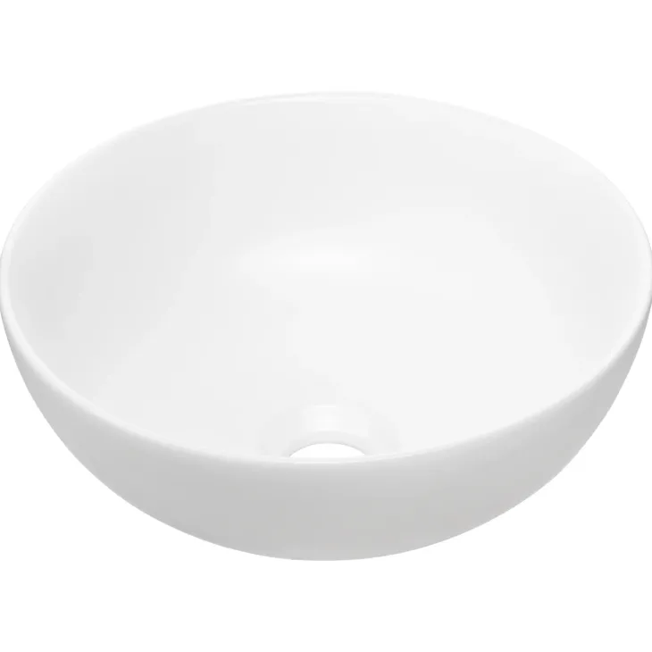 Lavabo bagno da appoggio ø32cm ceramica bianco Bollon