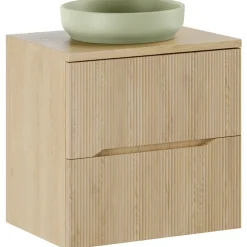 Lavabo bagno da appoggio ø40cm ceramica verde Lolli