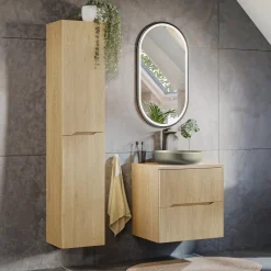 Lavabo bagno da appoggio ø40cm ceramica verde Lolli