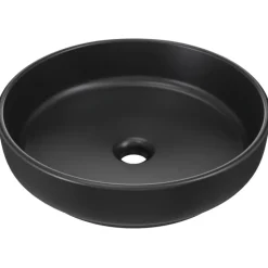 Lavabo bagno da appoggio ø40cm ceramica nero Lolli
