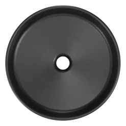 Lavabo bagno da appoggio ø40cm ceramica nero Lolli