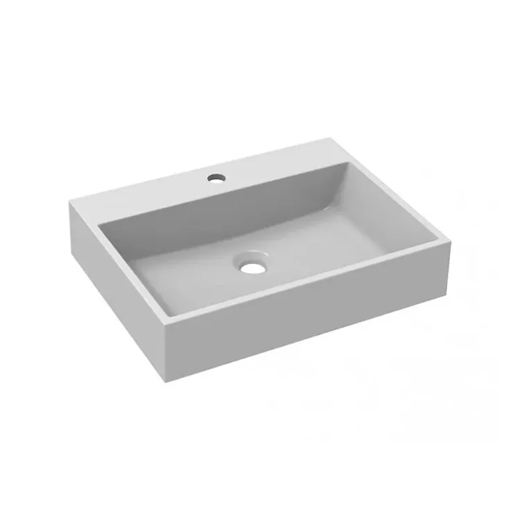 Lavabo bagno da appoggio 55x42cm bianco Soap