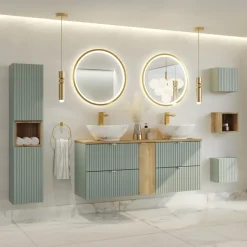 Lavabo bagno da appoggio 41x33cm ceramica bianco effetto marmo Marmy