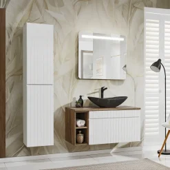 Lavabo bagno da appoggio 61x36cm ceramica nero Spuky