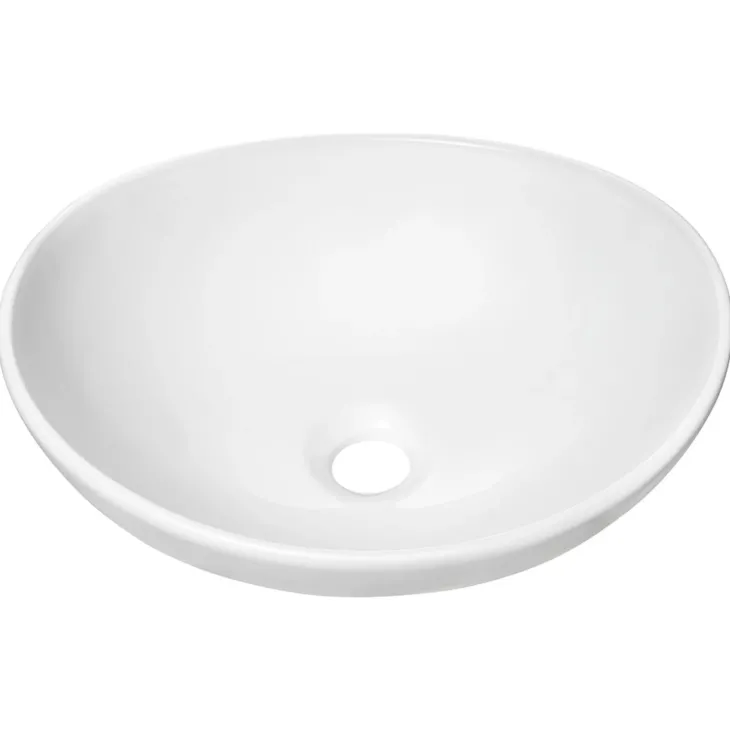 Lavabo bagno da appoggio 41x33cm ceramica bianco Shell