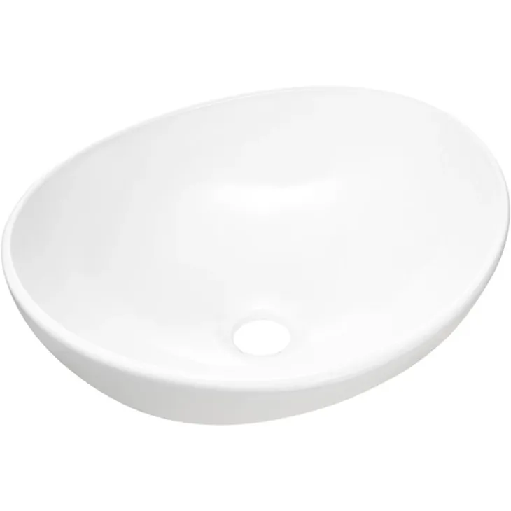 Lavabo bagno da appoggio 41x33cm ceramica bianco Shell