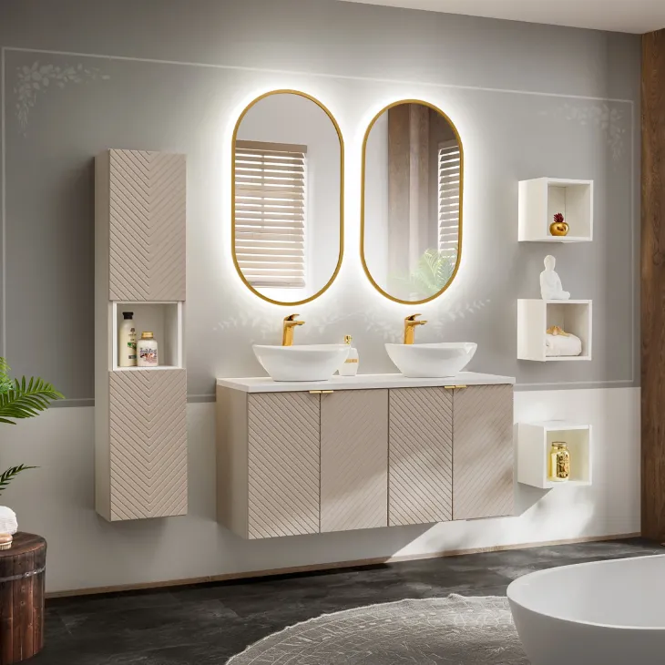 Lavabo bagno da appoggio 41x33cm ceramica bianco Shell