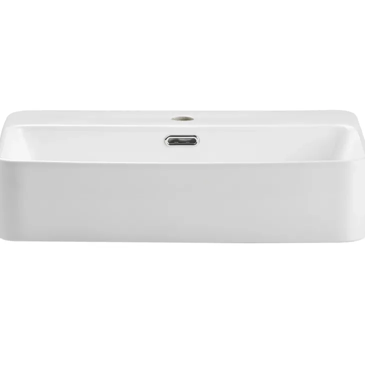 Lavabo bagno da appoggio 55x38cm ceramica bianco Spigol