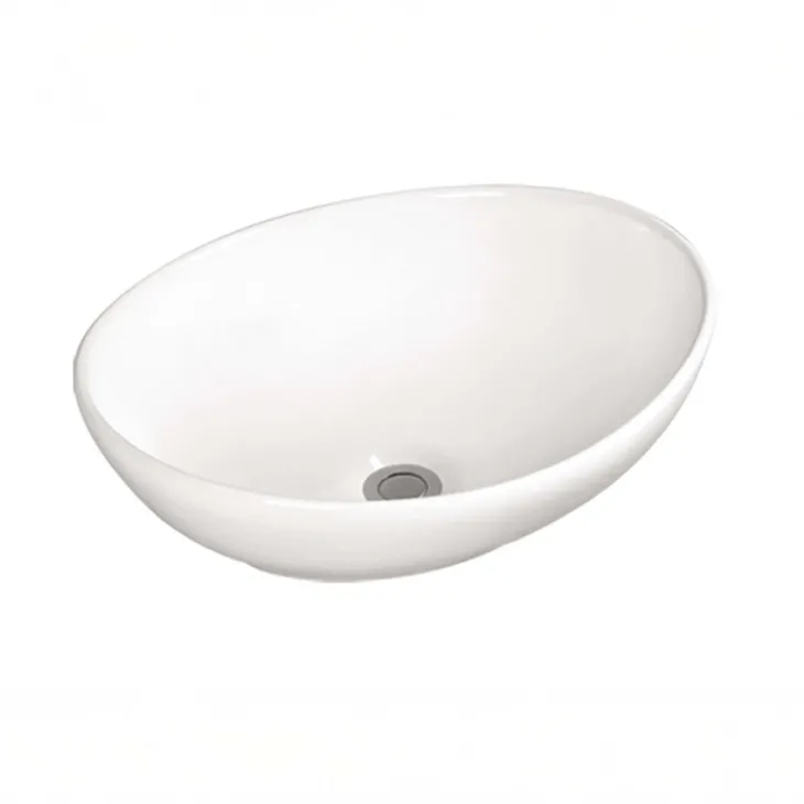 Lavabo bagno da appoggio 41x34cm in ceramica bianco lucido Ondea