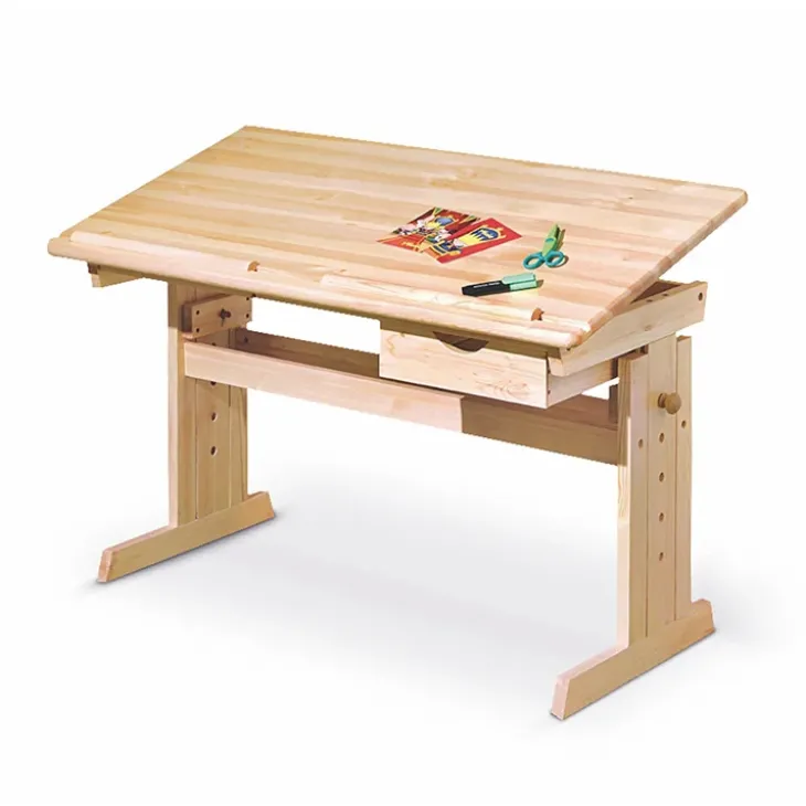 Lavagna per bambini regolabile 109x55cm pino Atenea