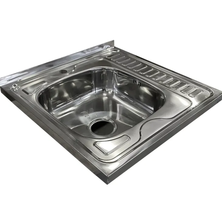 Lavello da appoggio 60x60 cm 1 vasca acciaio inox Darya