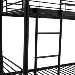 Letto a castello con 2 letti singoli 90x200cm nero Rodin