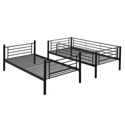 Letto a castello con 2 letti singoli 90x200cm nero Rodin