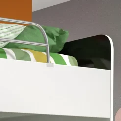 Letto a castello per bambini 254x120cm bianco nero Enrico Gihome®