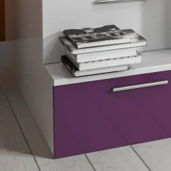 Letto a castello per bambini 254x120cm bianco viola Enrico Gihome®