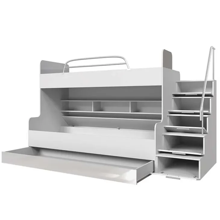 Letto a castello per bambini 254x120cm bianco viola Enrico Gihome®