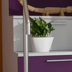 Letto a castello per bambini 254x120cm bianco viola Enrico Gihome®