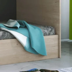 Letto a castello 205x96cm con cassettiera e mensola rovere Lorenzo Gihome®