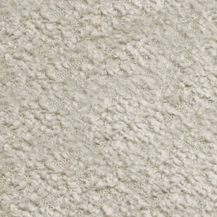Letto alla francese 140x200cm con rete contenitore imbottito tessuto bouclé beige Aluna