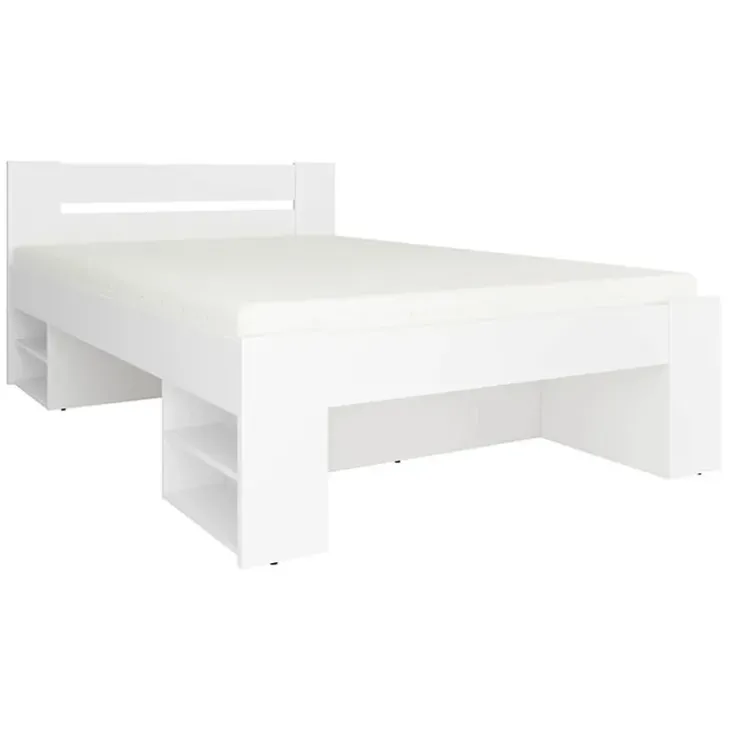 Letto alla francese 140x200cm contenitore bianco Aurora