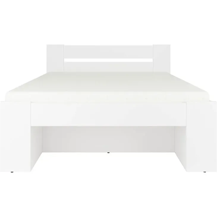 Letto alla francese 140x200cm contenitore bianco Aurora