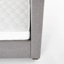 Letto alla francese 140x200cm in tessuto grigio Mestre Gihome®