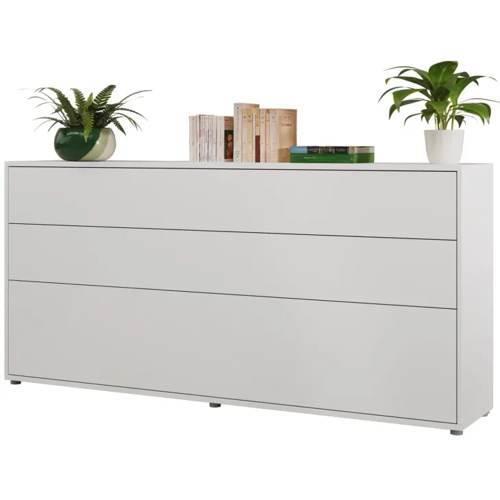 Letto a scomparsa orizzontale 90x200 cm singolo bianco Camelio