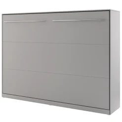 Letto a scomparsa orizzontale 140x200 cm alla francese grigio Chimera