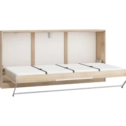 Letto a scomparsa orizzontale 90x200cm singolo rovere rosa Alvin Gihome®