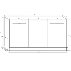 Letto a scomparsa orizzontale 90x200cm singolo rovere chiaro beige sabbia Alvin Gihome®