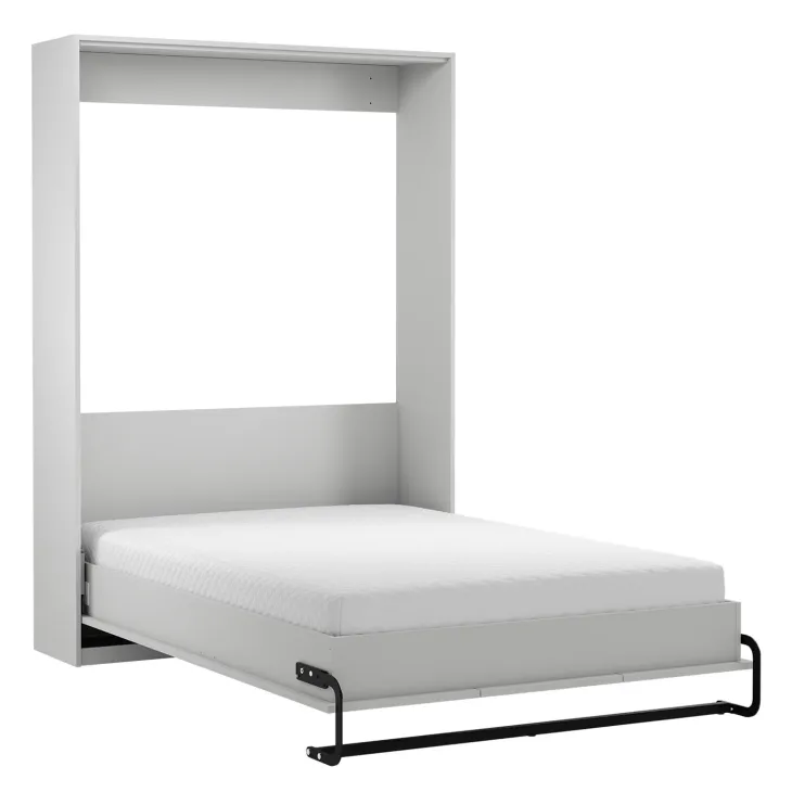 Letto a scomparsa verticale 140x200 cm alla francese shabby bianco Shubo