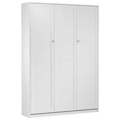Letto a scomparsa verticale 140x200 cm alla francese shabby bianco Shubo