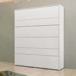 Letto a scomparsa verticale 180x200 cm matrimoniale oversize bianco Camelio